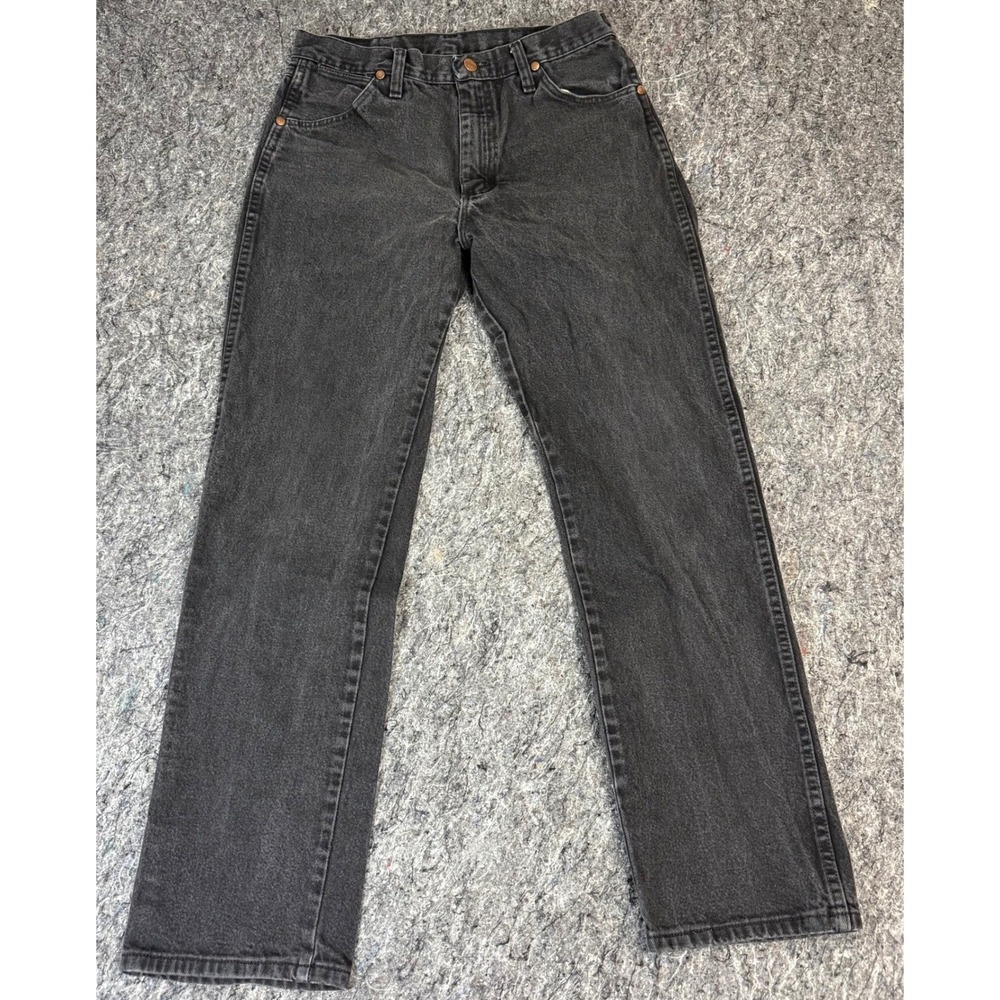 Wrangler Cowboy Cut Original Fit Jeans Mens 31x32 Faded Black Denim